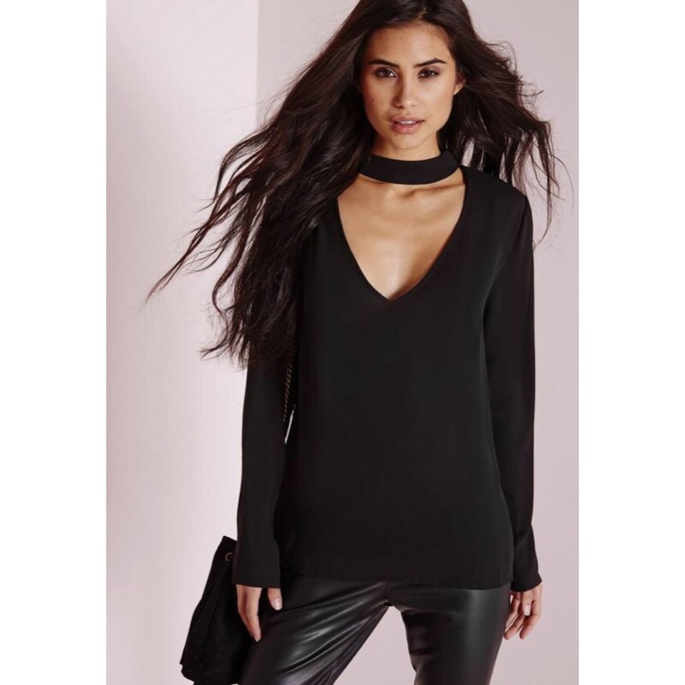 Black choker top - Misguided